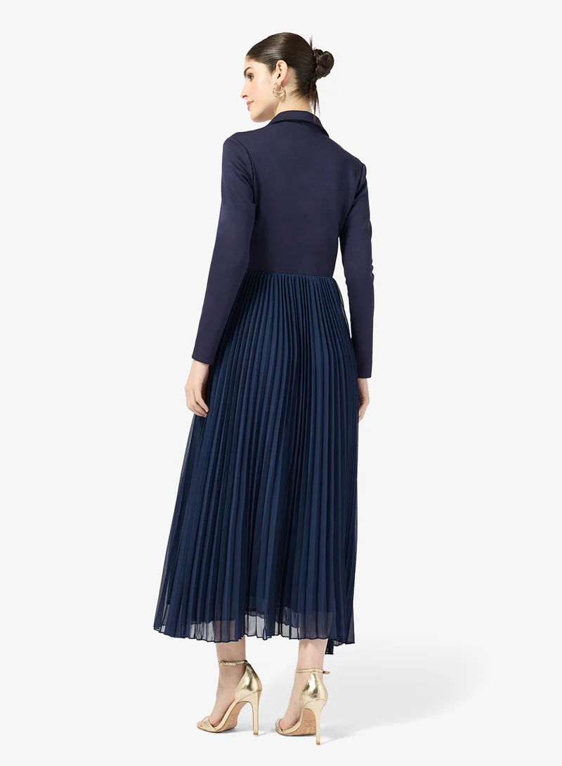 ستايل تشيت فستان ماكسي بياقة على شكل حرف